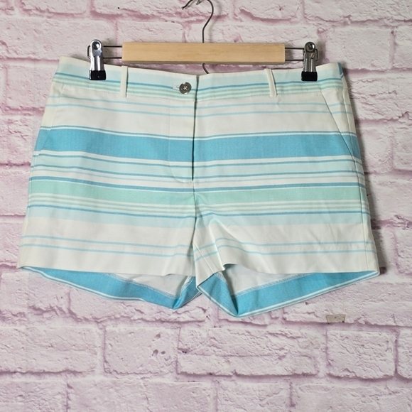 Micheal Kors Flat Front striped Shorts 3" Shorts Size 6 - Picture 2 of 8